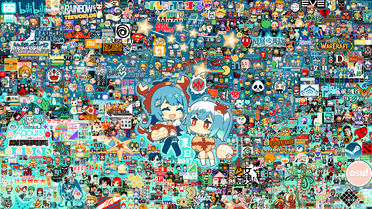 Canvas of /r/place in the state of when the experiment was concluded.